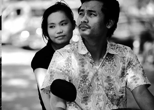 Cambodian Taxi Driver - monochrome zine edition